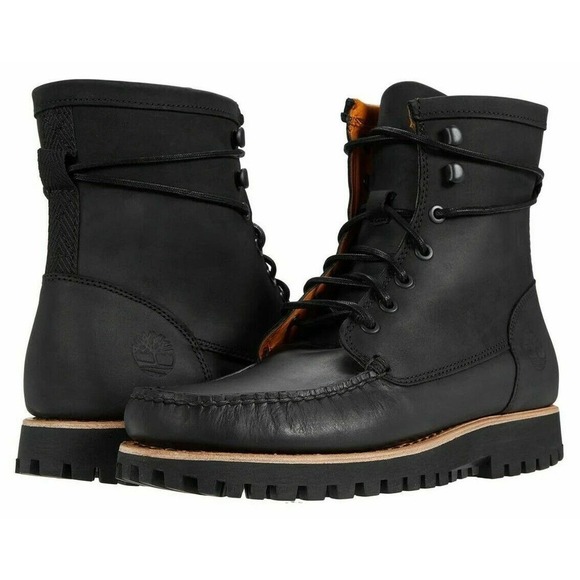 Timberland Boots Mens Size 8M Jacksons Landing Moc Toe Black Full Grain Combat main image 8